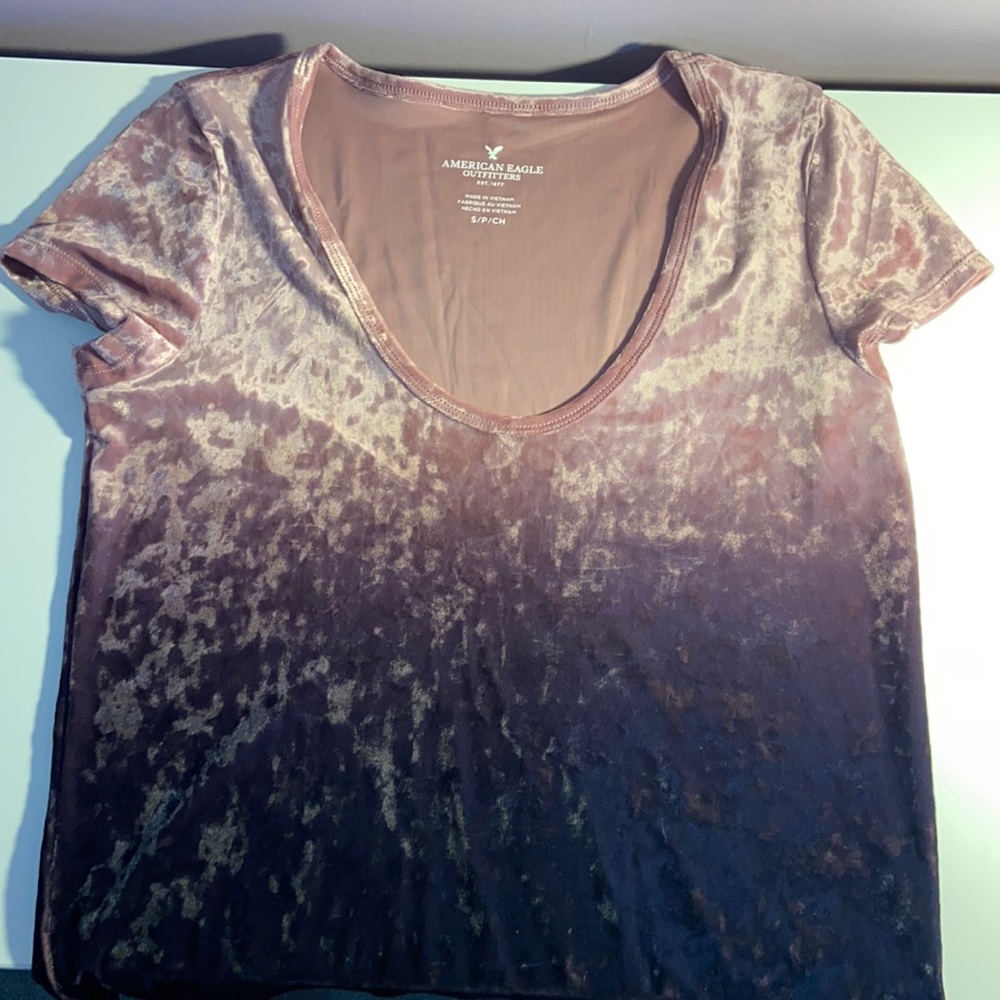 american eagle velvet girls shirt
